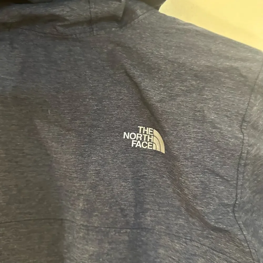 Boy's North Face Windbreaker sz M (10-12) Navy Blue Full Zip Hooded Jacket